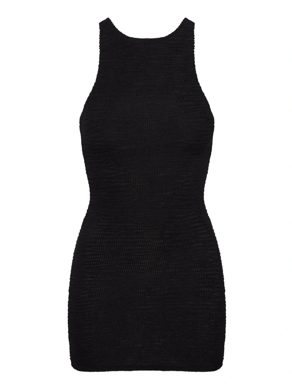 Monday Swimwear Kokomo Black Crinkle Swim Dress S NWOT